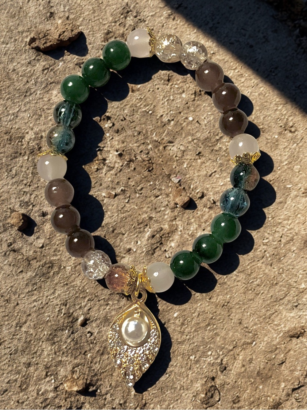 Grounding and strength bracelet handcrafted